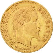 France, Napoleon III, 10 Francs, 1864, Paris, EF(40-45), Gold, KM:800.1