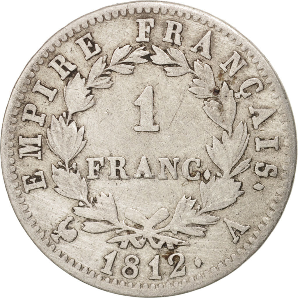 France, Napoléon I, Franc, 1812, Paris, VF(20-25), Silver, KM:692.1