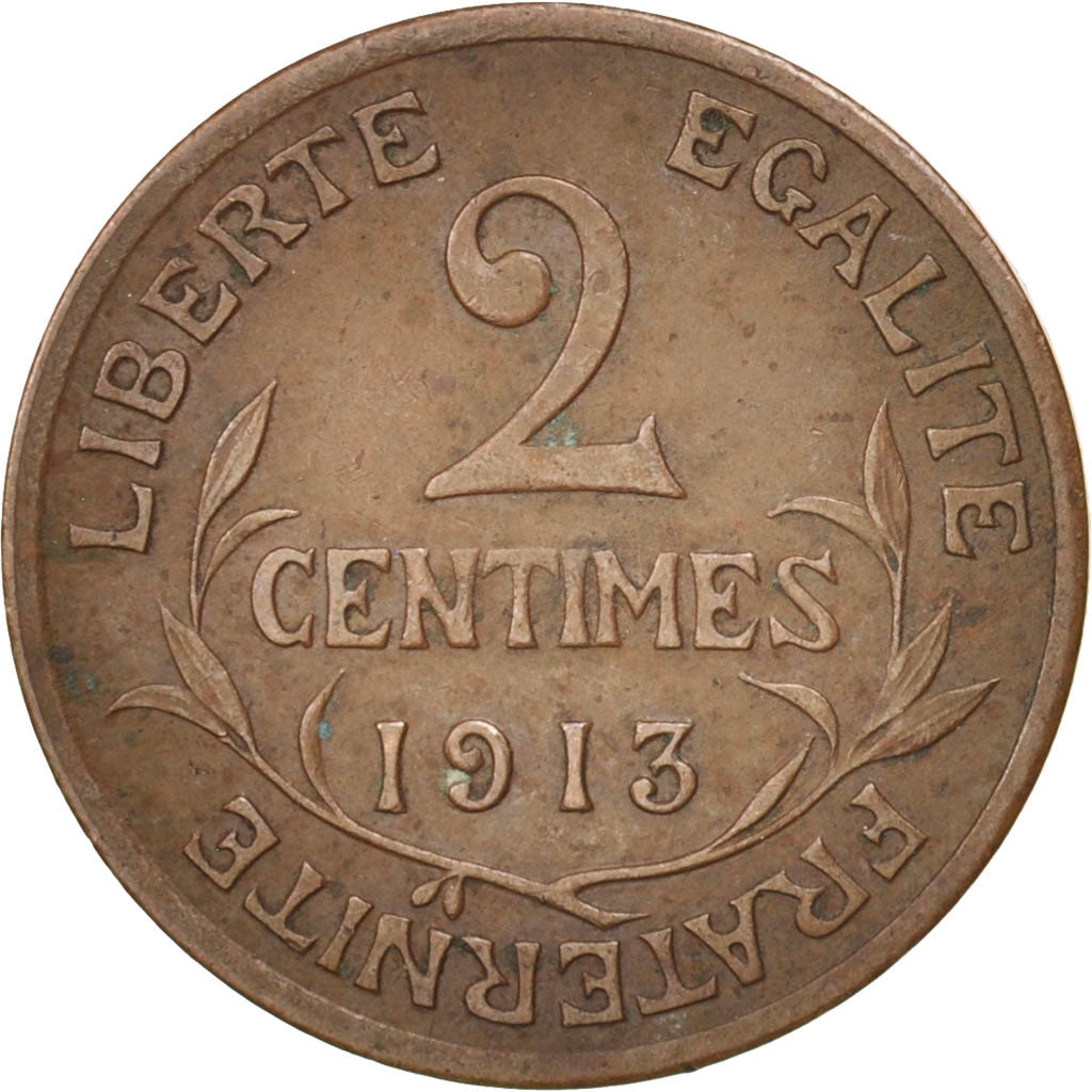 Coin, France, Dupuis, 2 Centimes, 1913, Paris, AU(50-53), Bronze, KM:841