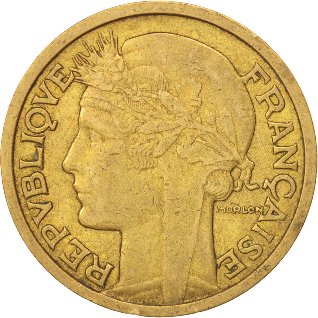 Münze, Frankreich, Morlon, 2 Francs, 1935, SS, Aluminum-Bronze, KM:886