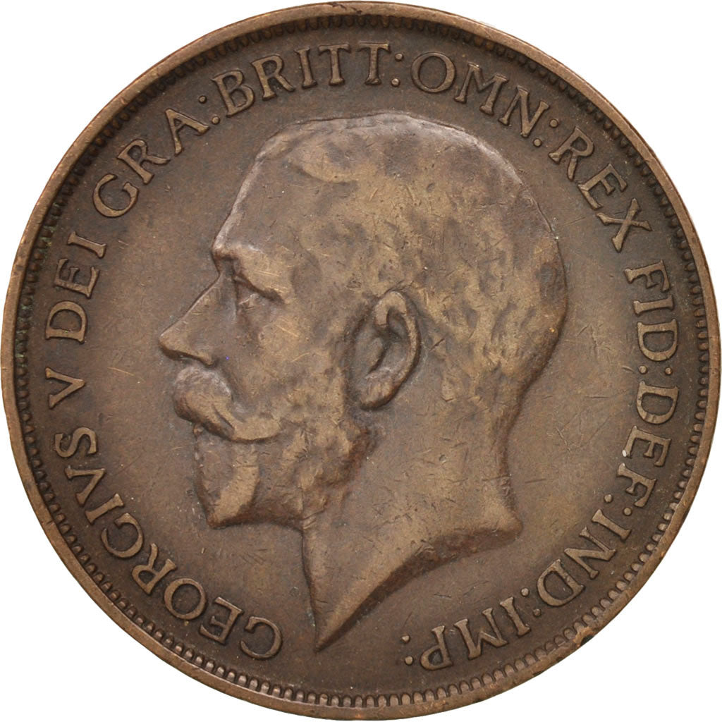Great Britain, George V, Penny, 1912, Heaton, VF(30-35), Bronze, KM:810