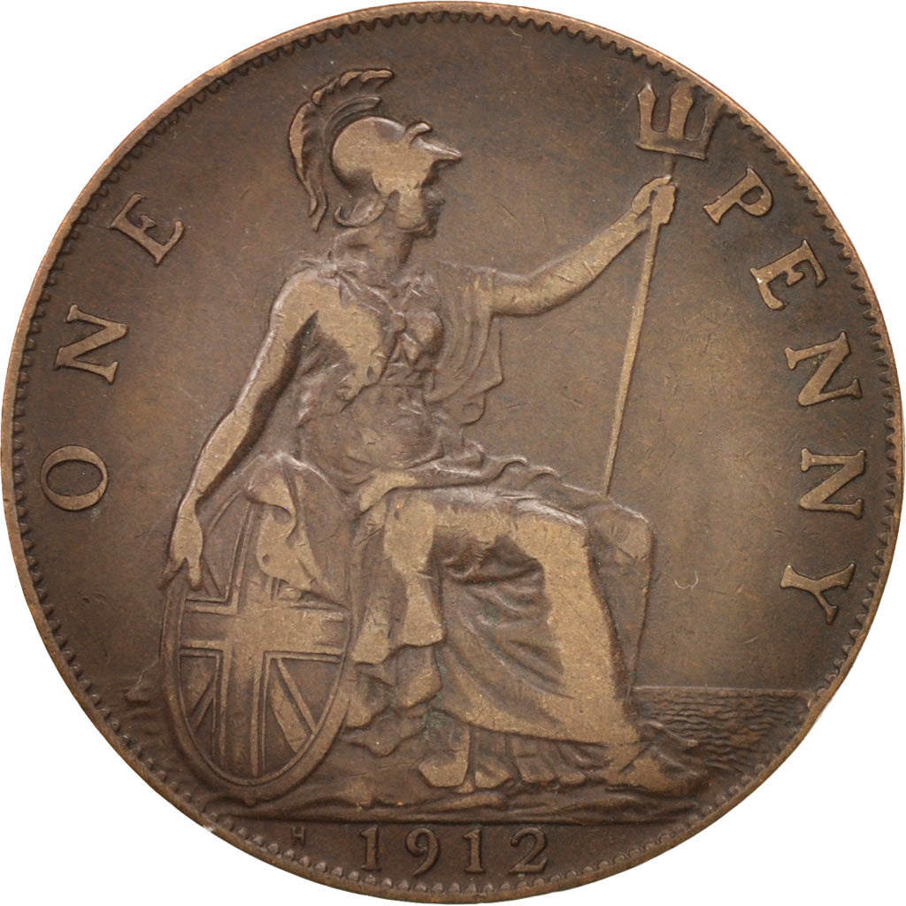 Great Britain, George V, Penny, 1912, Heaton, VF(30-35), Bronze, KM:810