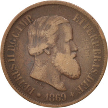 Monnaie, Brésil, Pedro II, 20 Reis, 1869, TB+, Bronze, KM:474