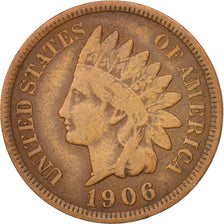 United States, Indian Head Cent, 1906, Philadelphia, EF(40-45), KM:90a