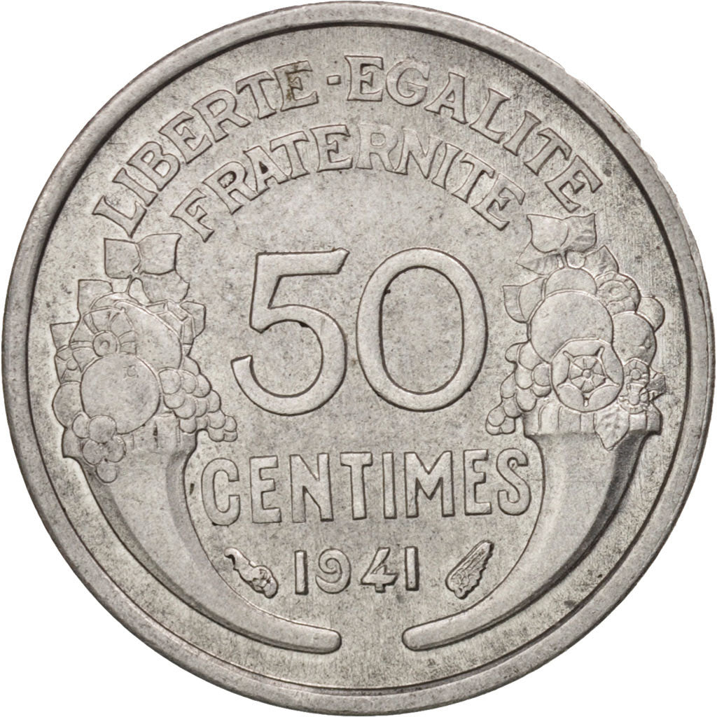 Coin, France, Morlon, 50 Centimes, 1941, MS(63), Aluminum-Bronze, KM:894.1