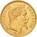 France, Napoleon III, 20 Francs, 1861, Paris, AU(55-58), Gold, KM:801.1