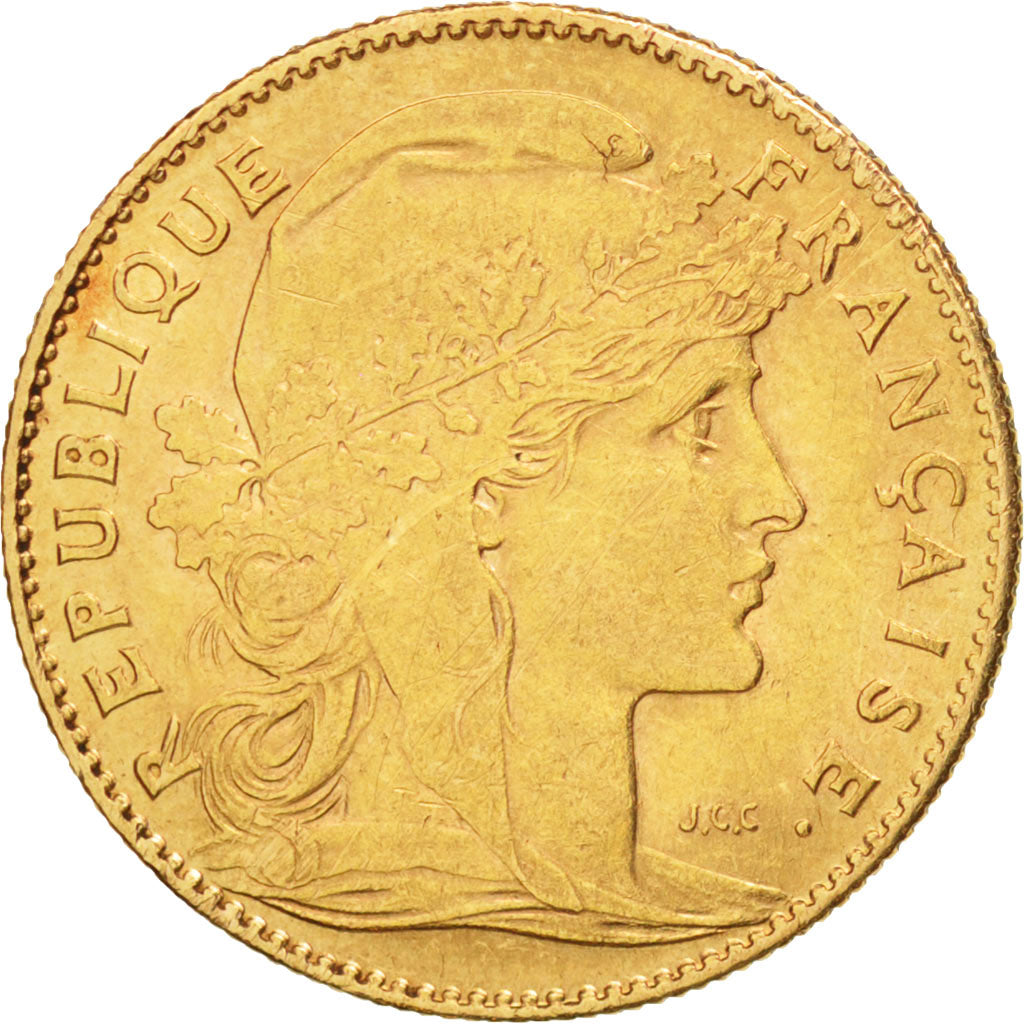 Frankreich, Marianne, 10 Francs, 1910, Paris, EF(40-45), Gold, KM:846