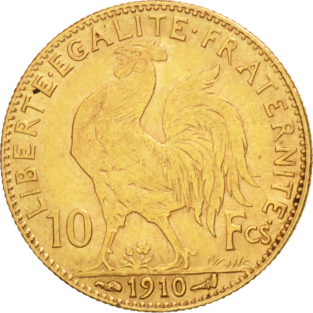 Frankreich, Marianne, 10 Francs, 1910, Paris, EF(40-45), Gold, KM:846