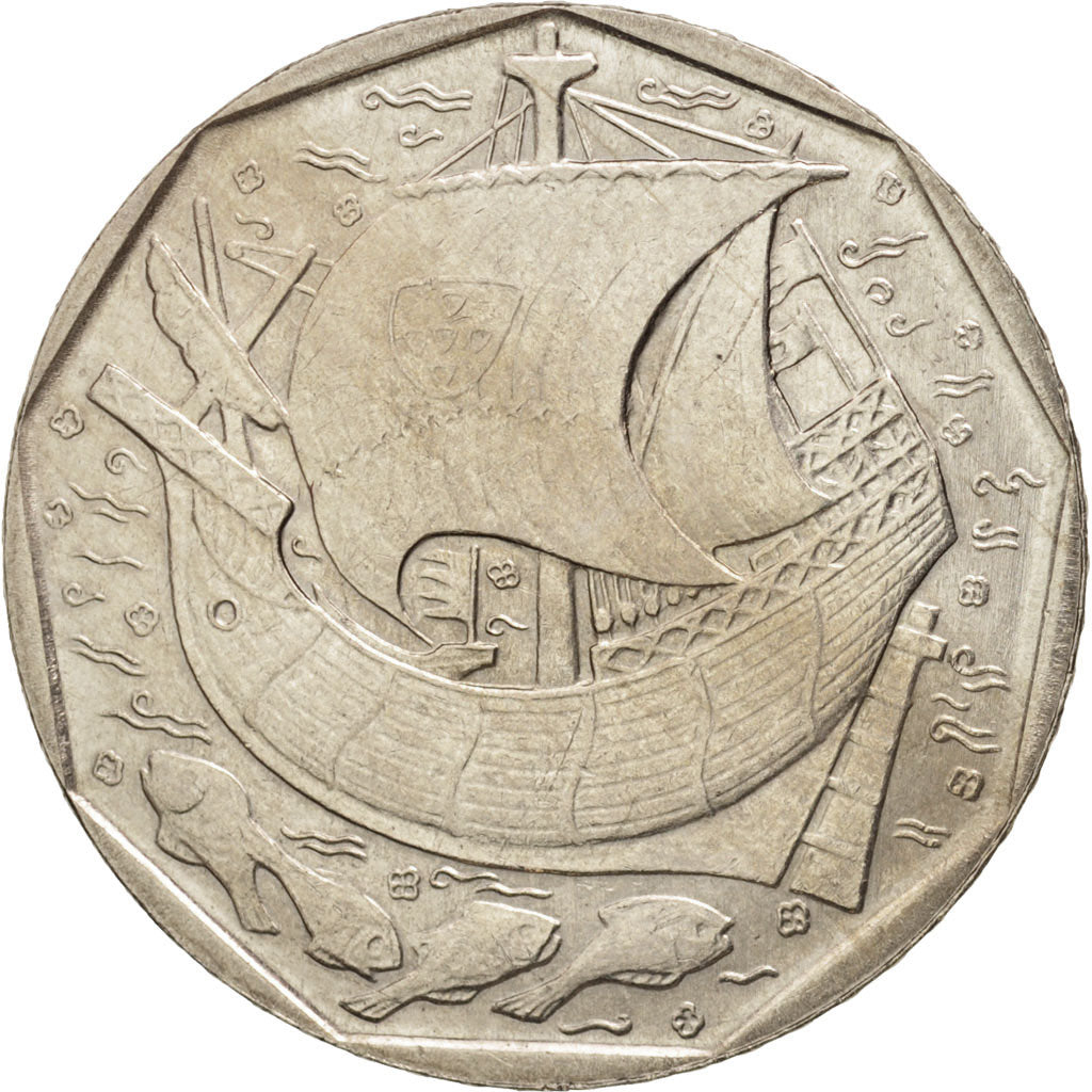 Coin, Portugal, 50 Escudos, 1986, MS(60-62), Copper-nickel, KM:636