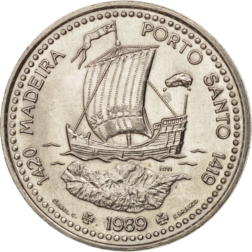 Coin, Portugal, 100 Escudos, 1989, MS(64), Copper-nickel, KM:647