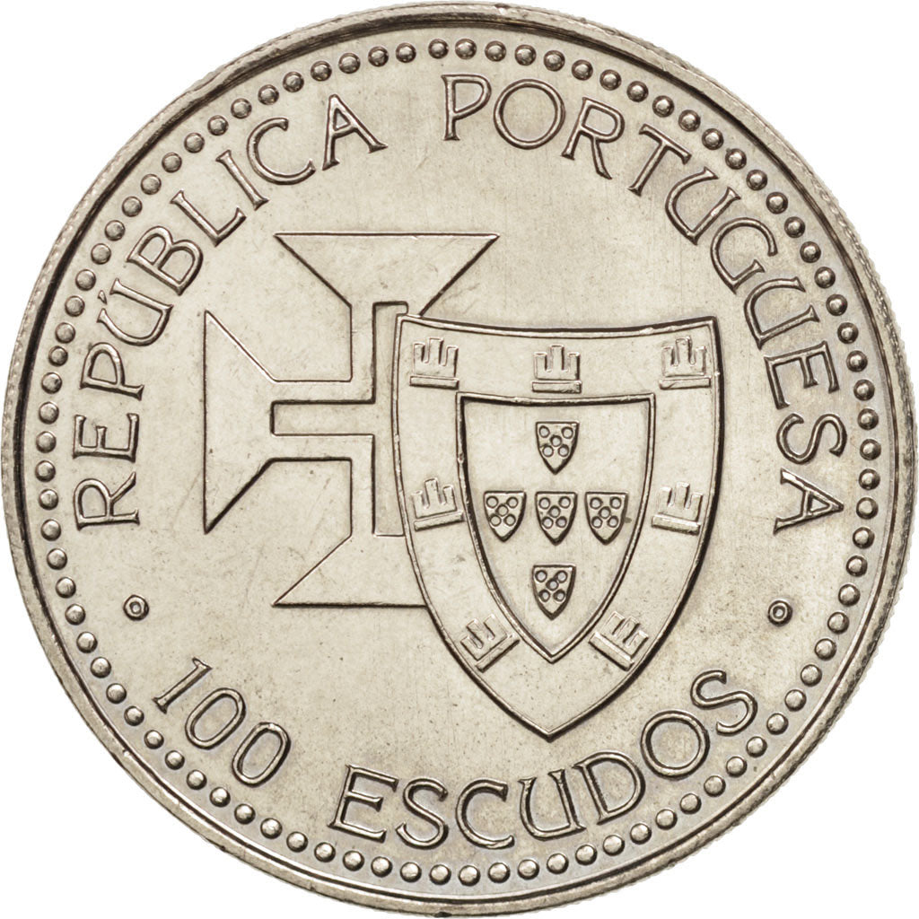 Coin, Portugal, 100 Escudos, 1989, MS(64), Copper-nickel, KM:647