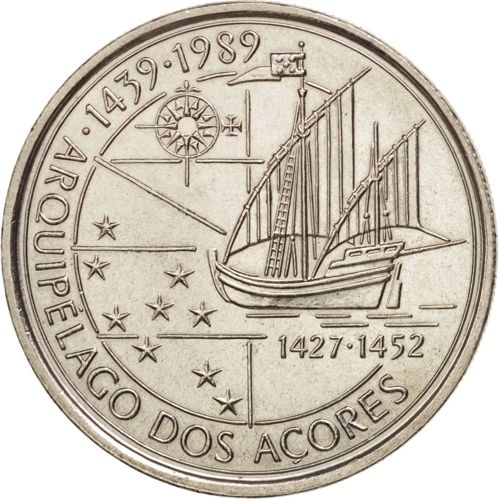 Coin, Portugal, 100 Escudos, 1989, MS(64), Copper-nickel, KM:648