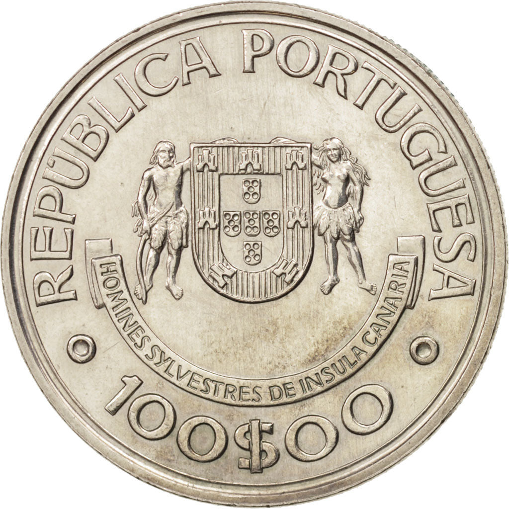 Portugal, 100 Escudos, 1989, MS(64), Copper-nickel, KM:646