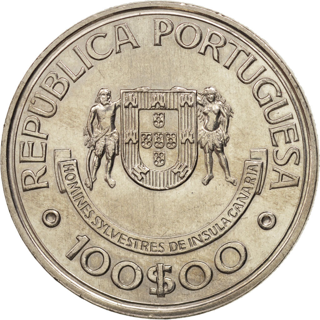 Coin, Portugal, 100 Escudos, 1989, MS(64), Copper-nickel, KM:646