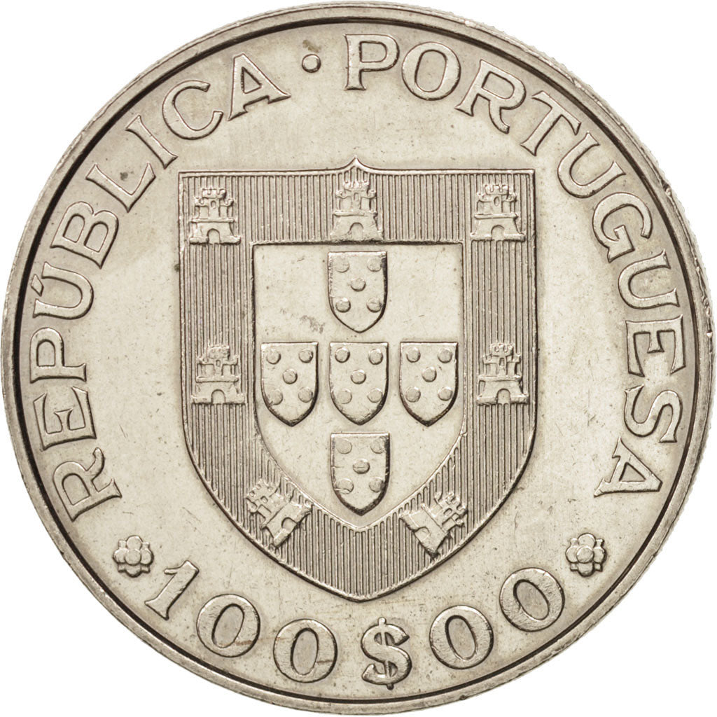 Coin, Portugal, 100 Escudos, 1984, MS(63), Copper-nickel, KM:625