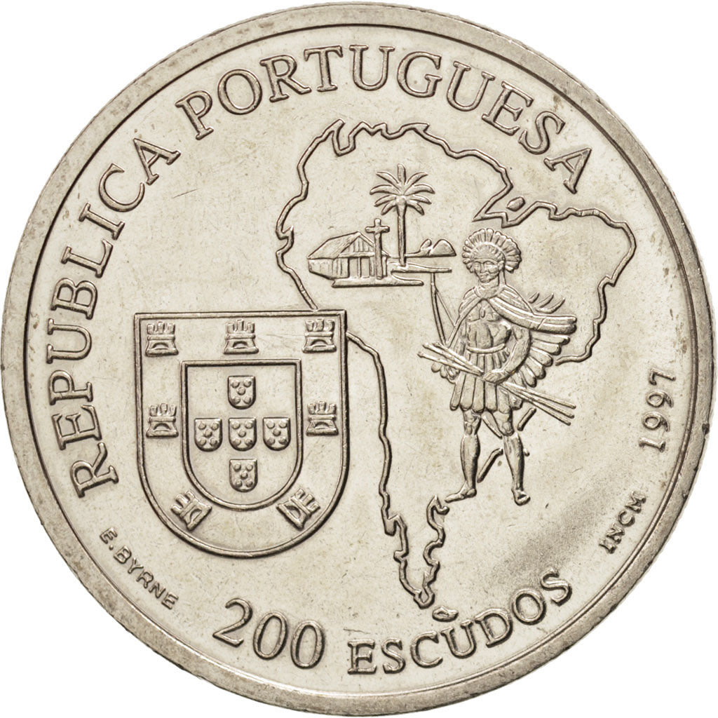 Portugal, 200 Escudos, 1997, MS(64), Copper-nickel, KM:699