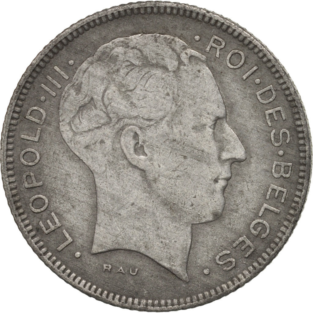 Belgium, 5 Francs, 5 Frank, 1944, VF(30-35), Zinc, KM:129.1