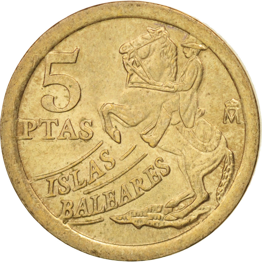 Coin, Spain, Juan Carlos I, 5 Pesetas, 1997, Madrid, MS(60-62), Aluminum-Bronze