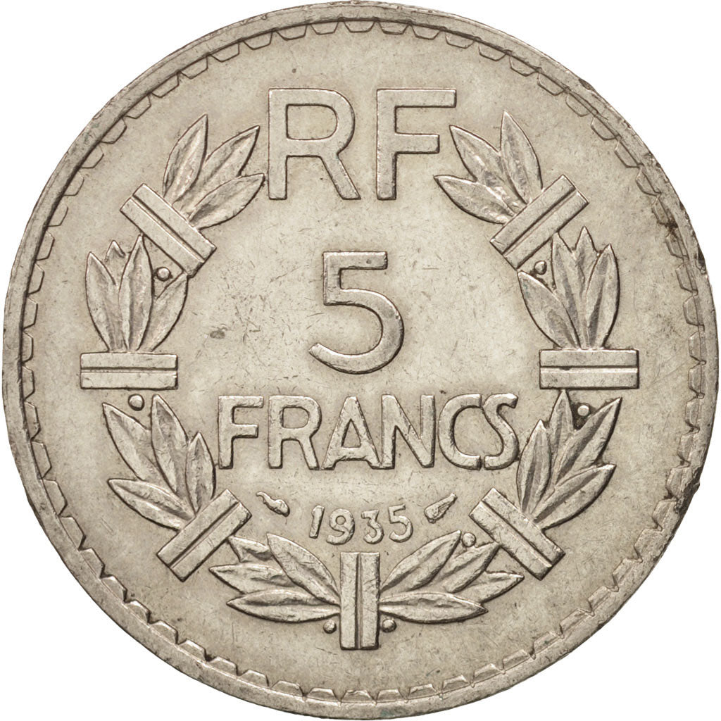 Moneta, Francia, Lavrillier, 5 Francs, 1935, Paris, SPL-, Nichel, KM:888