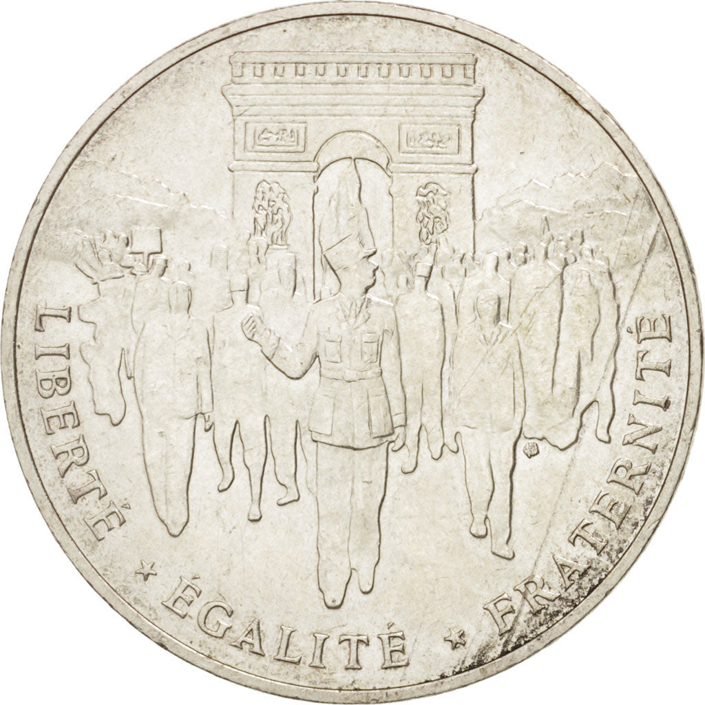 France, Libération de Paris, 100 Francs, 1994, MS(60-62), Silver, KM:1045.1