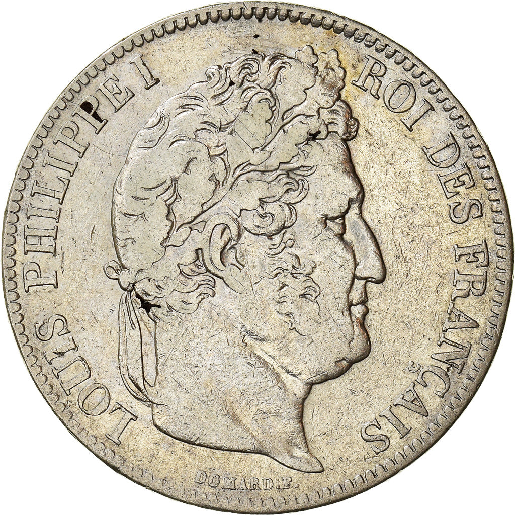 Coin, France, Louis-Philippe, 5 Francs, 1835, Lille, VF(30-35), Silver