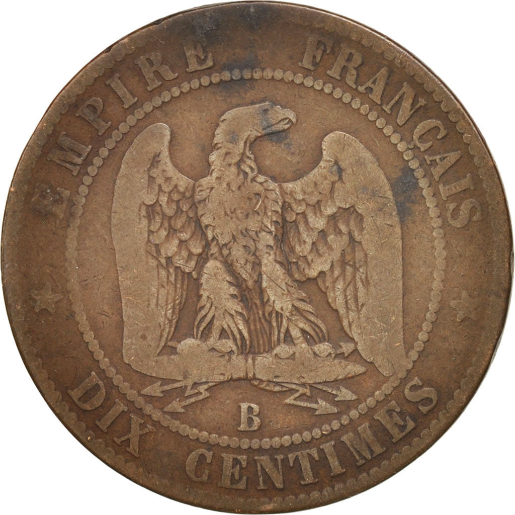 Munten, Frankrijk, Napoleon III, Napoléon III, 10 Centimes, 1855, Rouen, ZG+