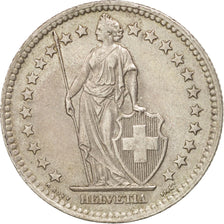 Switzerland, 2 Francs, 1958, Bern, AU(55-58), Silver, KM:21