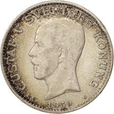 Coin, Sweden, Gustaf V, Krona, 1939, EF(40-45), Silver, KM:786.2