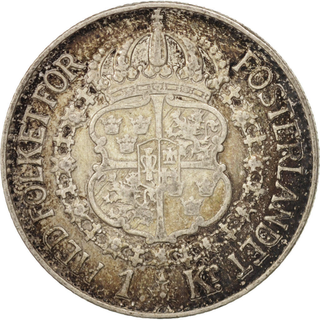 Coin, Sweden, Gustaf V, Krona, 1939, EF(40-45), Silver, KM:786.2