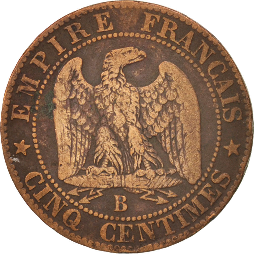 Coin, France, Napoleon III, Napoléon III, 5 Centimes, 1855, Rouen, VF(20-25)
