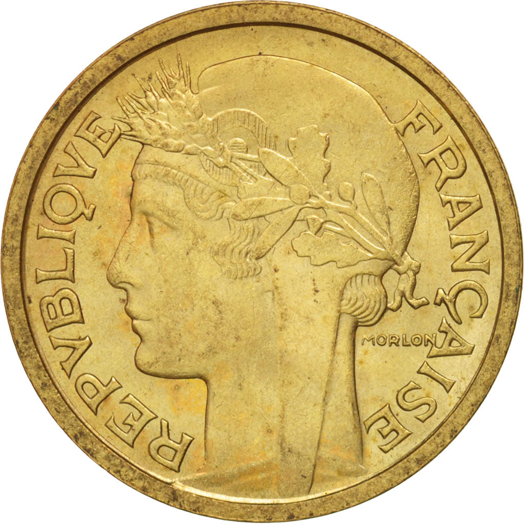 France, Morlon, Franc, 1940, MS(64), Aluminum-Bronze, KM:885, Gadoury:470