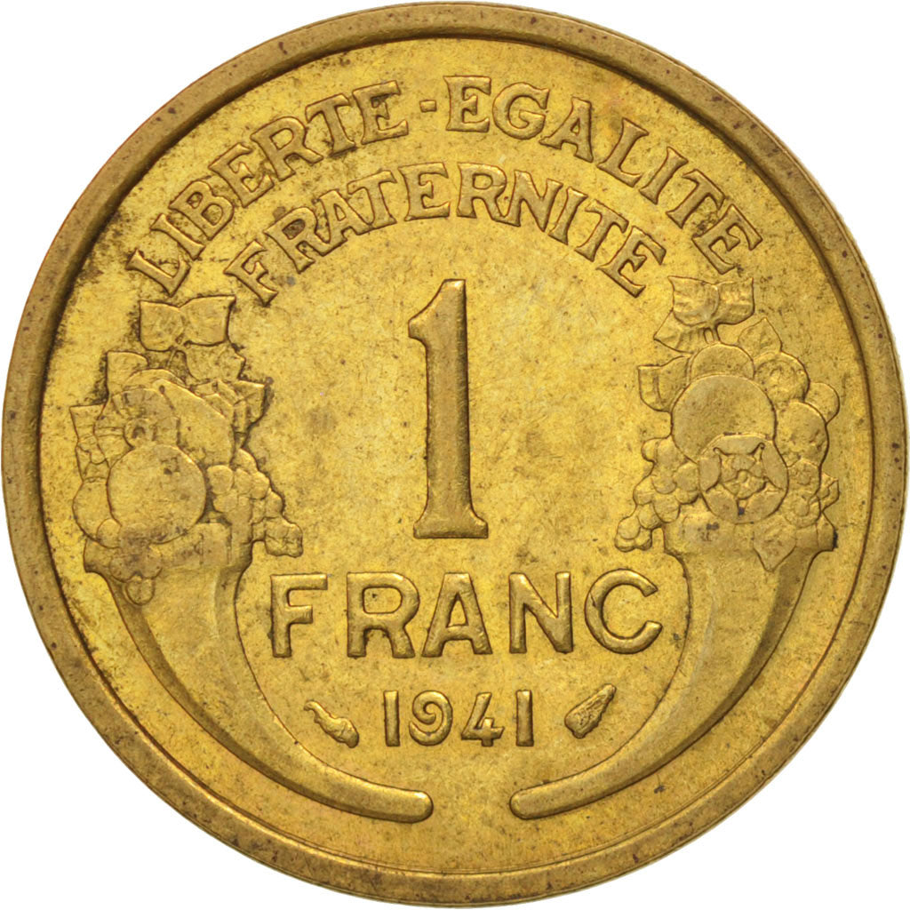 France, Morlon, Franc, 1941, AU(55-58), Aluminum-Bronze, KM:885, Gadoury:470