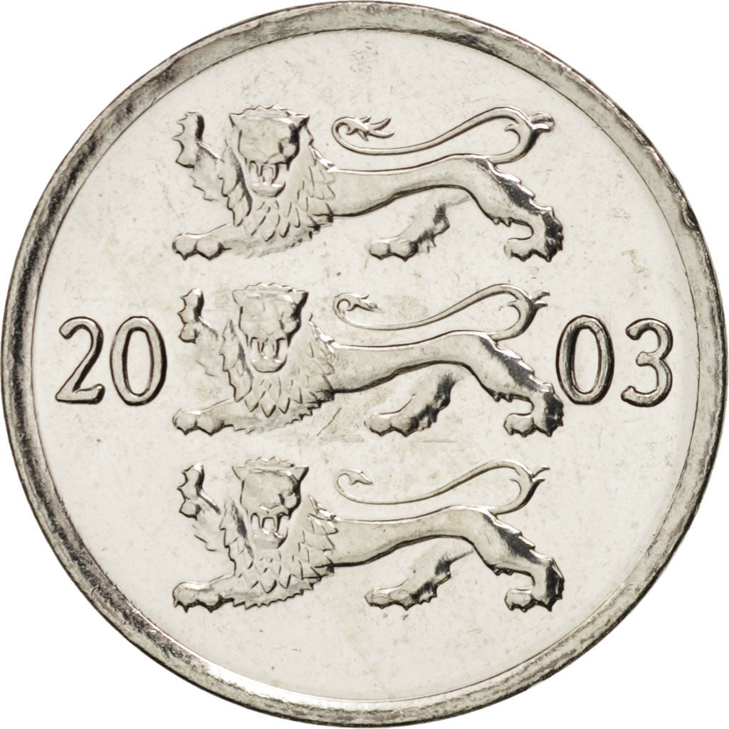 Coin, Estonia, 20 Senti, 2003, no mint, MS(65-70), Nickel plated steel, KM:23a