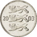 Moneta, Estonia, 20 Senti, 2003, no mint, MS(65-70), Nickel platerowany stalą