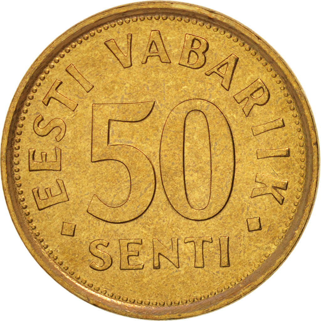 Moneta, Estonia, 50 Senti, 1992, FDC, Alluminio-bronzo, KM:24