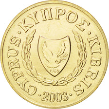 Cyprus, 2 Cents, 2003, MS(65-70), Nickel-brass, KM:54.3