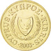 Cyprus, 2 Cents, 2003, MS(65-70), Nickel-brass, KM:54.3