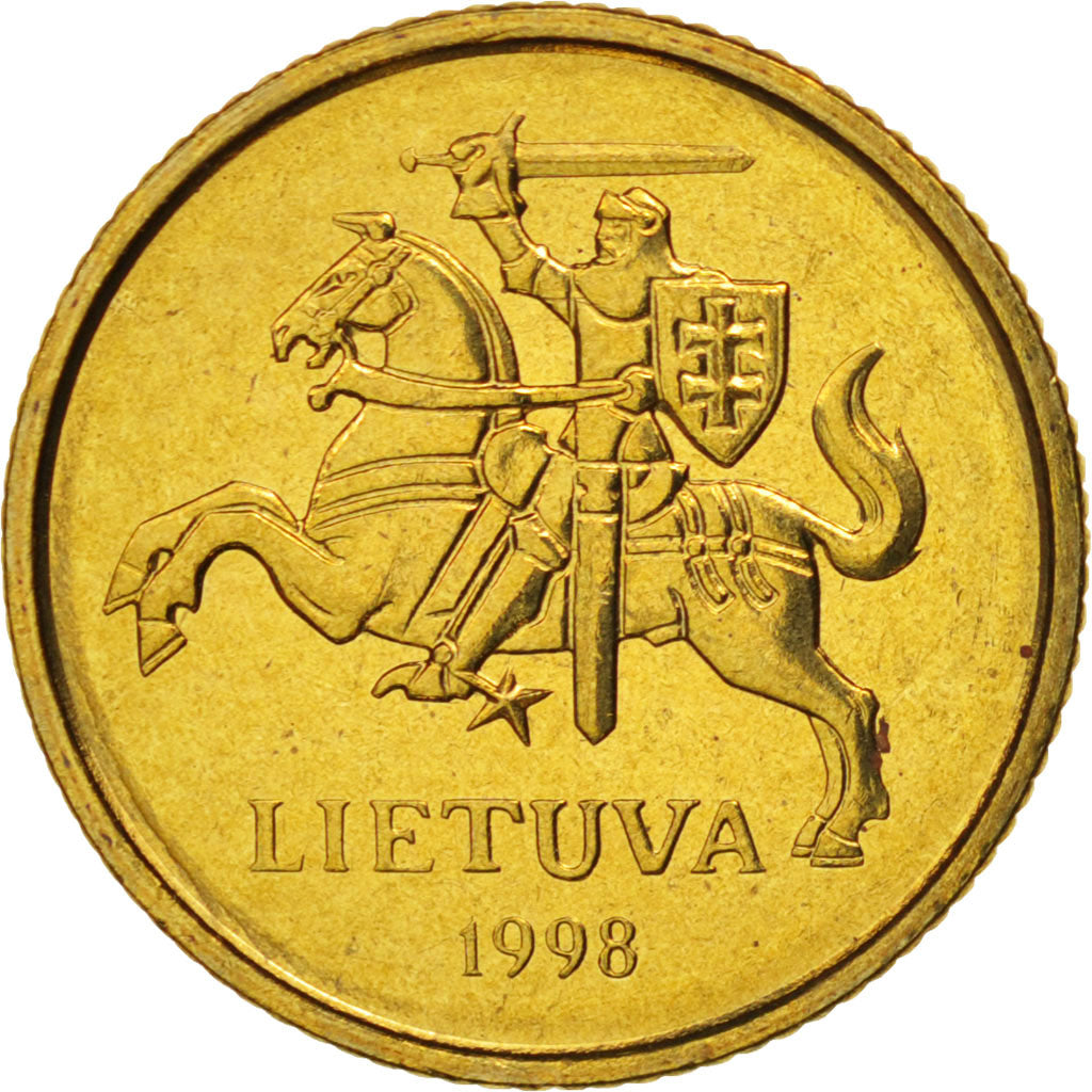 Lithuania, 10 Centu, 1998, MS(65-70), Nickel-brass, KM:106
