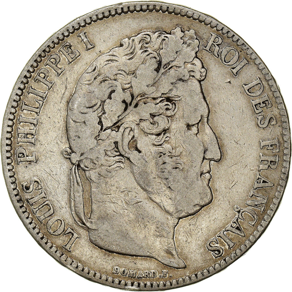 Monnaie, France, Louis-Philippe, 5 Francs, 1837, Bordeaux, TB+, Argent