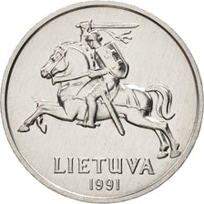 Moneta, Litwa, 5 Centai, 1991, MS(65-70), Aluminium, KM:87
