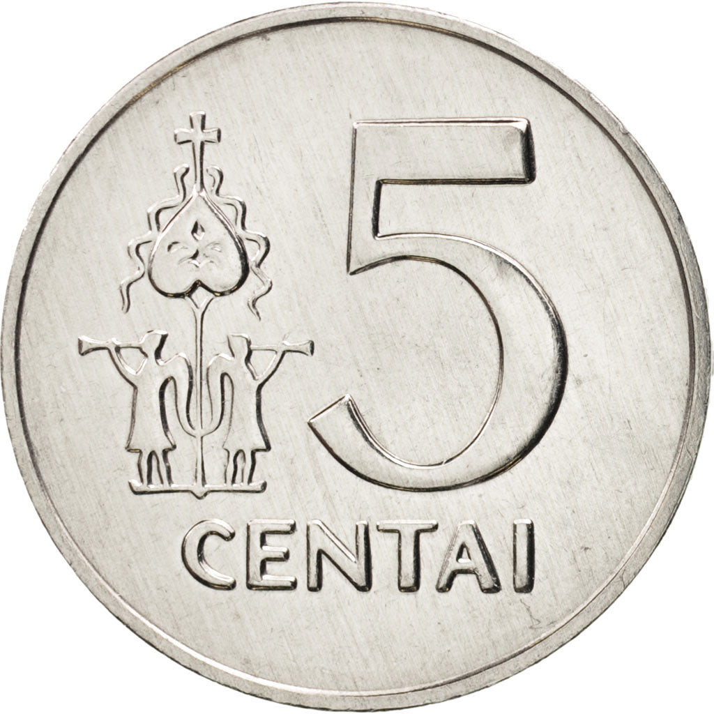 Coin, Lithuania, 5 Centai, 1991, MS(65-70), Aluminum, KM:87