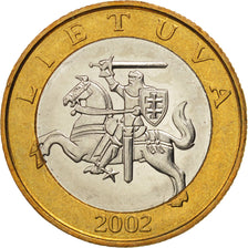 Lithuania, 2 Litai, 2002, MS(65-70), Bi-Metallic, KM:112