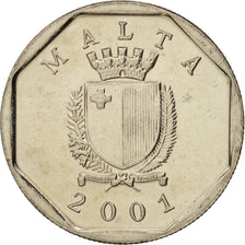 Malta, 5 Cents, 2001, MS(65-70), Copper-nickel, KM:95