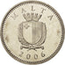 Münze, Malta, 25 Cents, 2006, Franklin Mint, STGL, Copper-nickel, KM:97