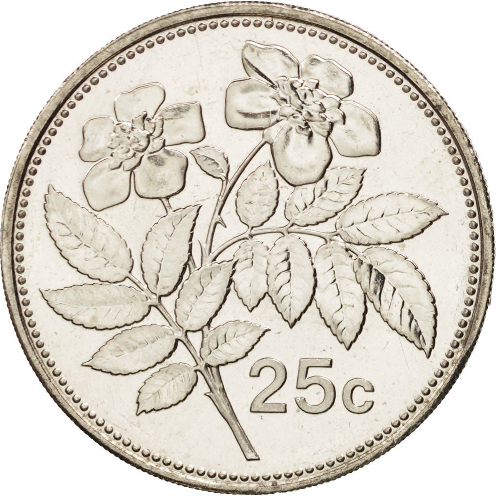 Coin, Malta, 25 Cents, 2006, Franklin Mint, MS(65-70), Copper-nickel, KM:97