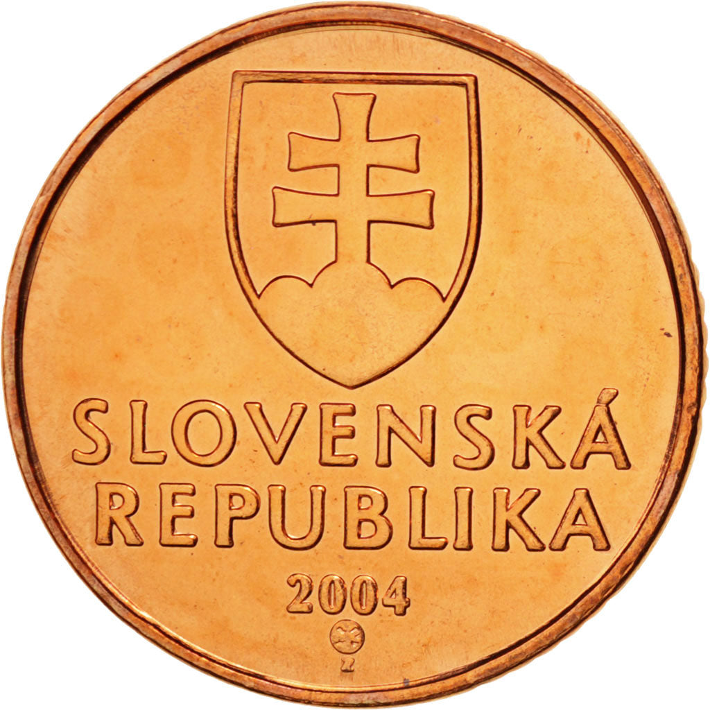 Coin, Slovakia, 50 Halierov, 2004, MS(65-70), Copper Plated Steel, KM:35