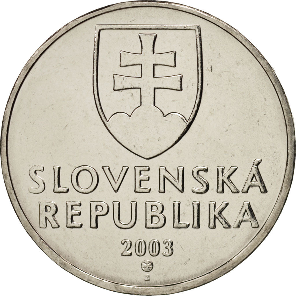 Munten, Slowakije, 2 Koruna, 2003, FDC, Nickel plated steel, KM:13