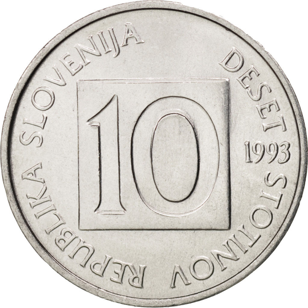 Coin, Slovenia, 10 Stotinov, 1993, MS(65-70), Aluminum, KM:7