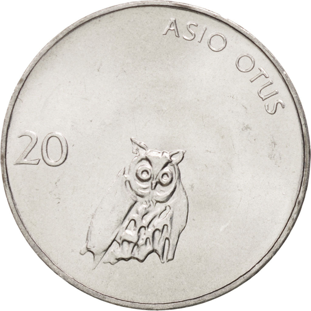 Coin, Slovenia, 20 Stotinov, 1993, MS(65-70), Aluminum, KM:8