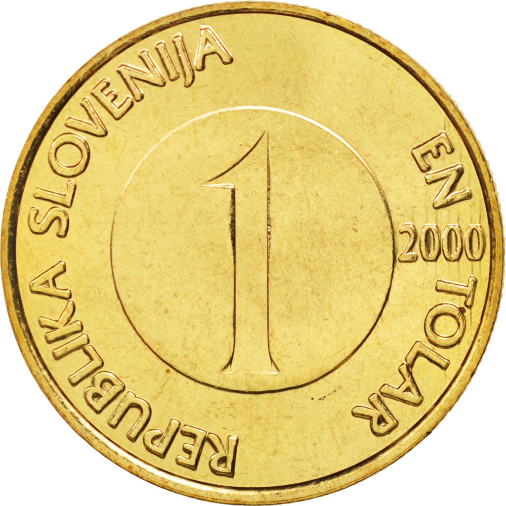 Slovenia, Tolar, 2000, MS(65-70), Nickel-brass, KM:4